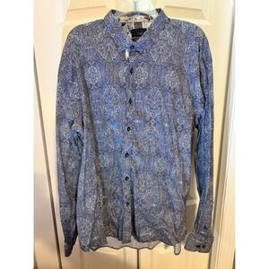 Eight‎ X Mens Paisley Print Button Up Shirt 100 Percent Cotton Made in Turkey